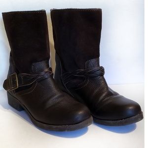 Eddie Bauer Dark Brown Leather KoKo Boots size 8